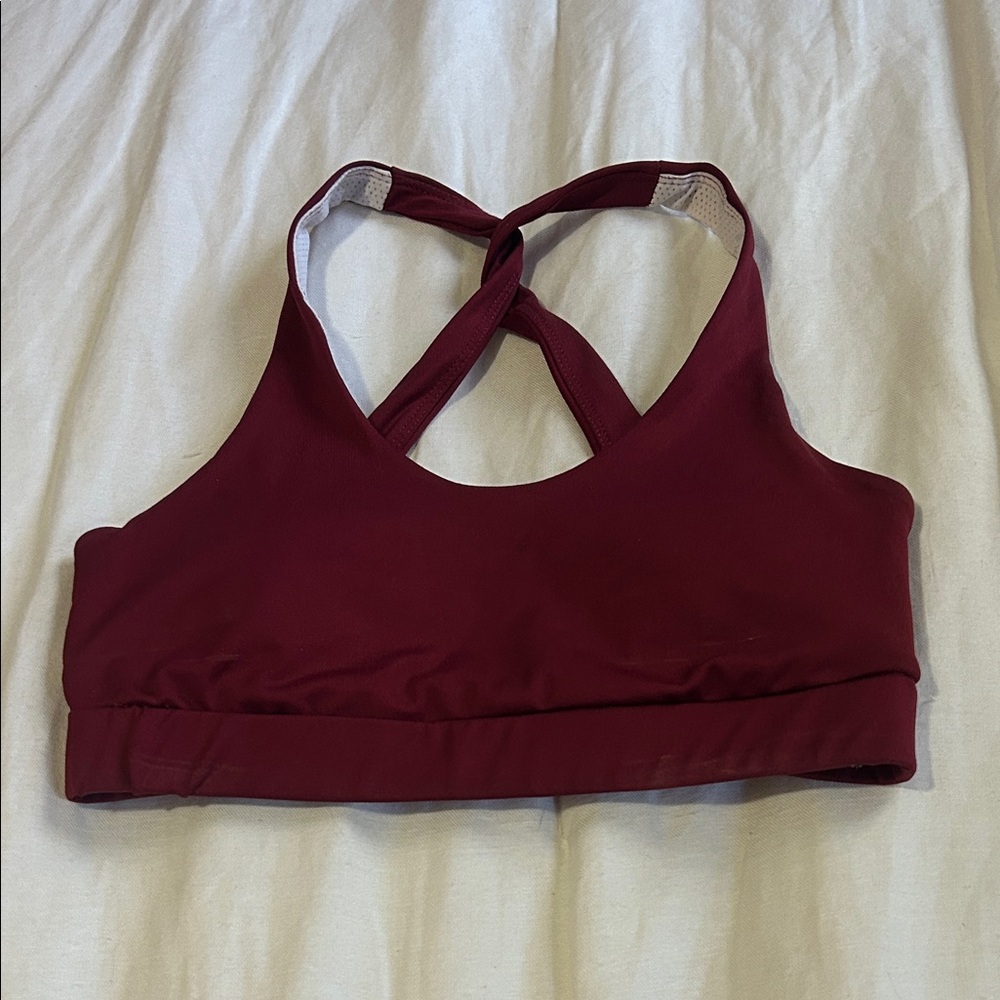 💙 SHEIN Deep Red Sports Bra